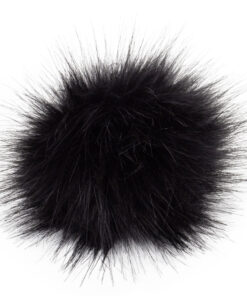Kunstfellpompon Pro Lana - 12 cm - schwarz