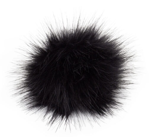 Kunstfellpompon Pro Lana - 12 cm - schwarz