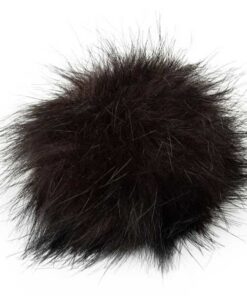 Kunstfellpompon Pro Lana - 12 cm - dunkelbraun