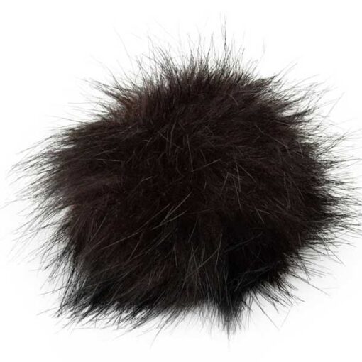 Kunstfellpompon Pro Lana - 12 cm - dunkelbraun