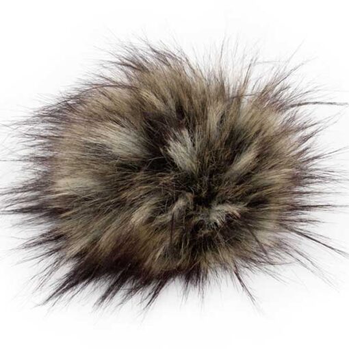 Kunstfellpompon Pro Lana - 12 cm - natural raccoon