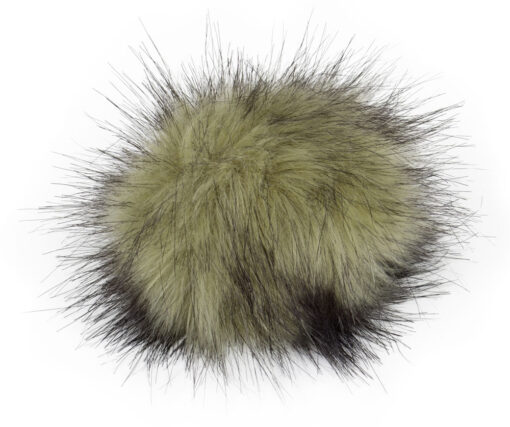 Kunstfellpompon Pro Lana - 12 cm - olive