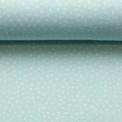 Jersey Baumwolle - "Little Spring" Punkte - mint