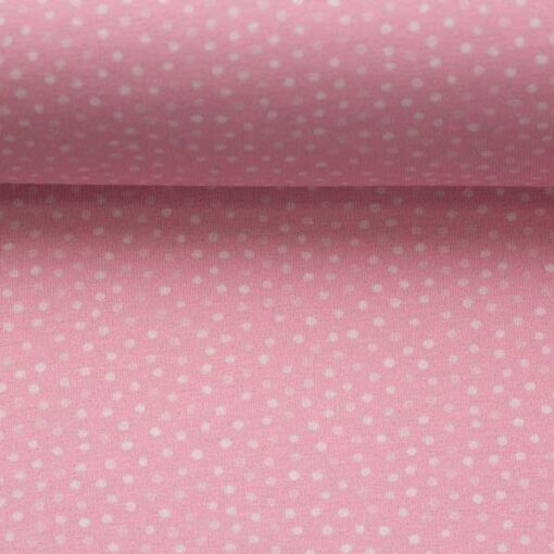 Jersey Baumwolle - "Little Spring" Punkte - rosa