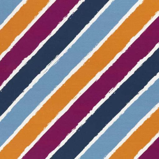 Sommersweat - "Diagonally by lycklig design" - blau / beere / senf
