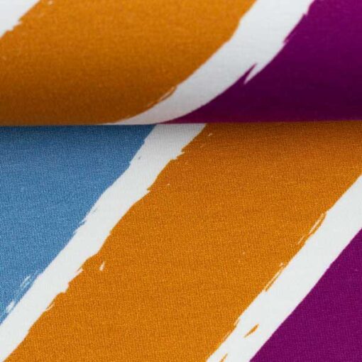 Sommersweat - "Diagonally by lycklig design" - blau / beere / senf