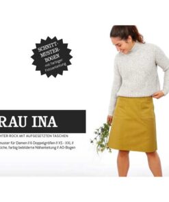 Papierschnittmuster "Frau Ina" Rock mit ausgesetzten Taschen Gr 146- 48 - Studio Schnittreif