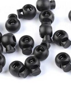 Kordelstopper rund - schwarz