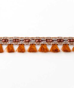 Quastenborte Mini - rost glitzer