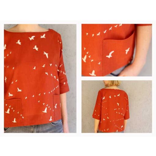 Papierschnittmuster "Frau Aiko" Bluse mit Taschen Gr 146- 48 - Studio Schnittreif