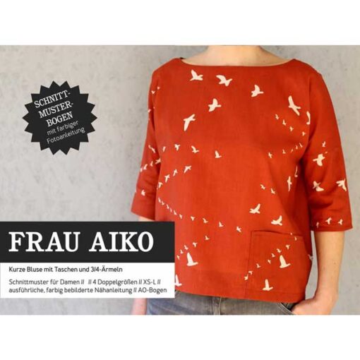 Papierschnittmuster "Frau Aiko" Bluse mit Taschen Gr 146- 48 - Studio Schnittreif