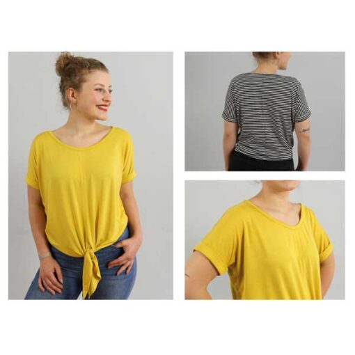 Papierschnittmuster "Frau Bille" lässiges Knotenshirt Gr 146- 48 - Studio Schnittreif