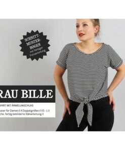 Papierschnittmuster "Frau Bille" lässiges Knotenshirt Gr 146- 48 - Studio Schnittreif