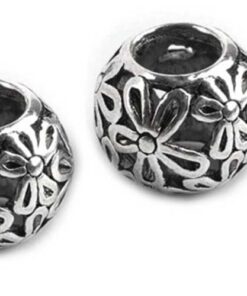 Grosslochperle - Metall - Blume