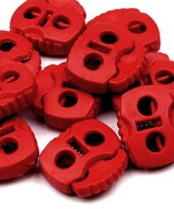 Kordelstopper mit 2 Löchern - rot