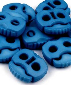 Kordelstopper mit 2 Löchern - blau