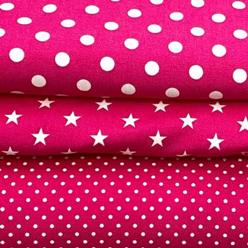 Baumwolle - Minipunkte pink / weiss – Bild 3