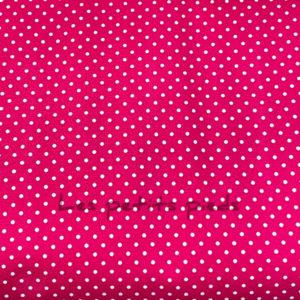 Baumwolle - Minipunkte pink / weiss
