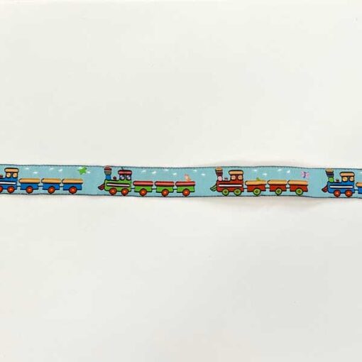 Webband Zug 16 mm - hellblau / bunt