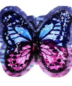 Applikation - Wendepailetten Schmetterling - violett / blau