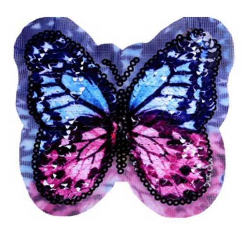 Applikation - Wendepailetten Schmetterling - violett / blau