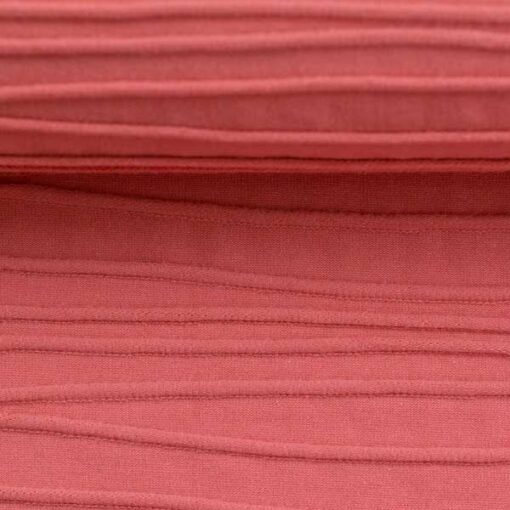 Jersey Baumwolle - "Peru" - Biesen - uni coral