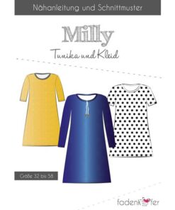 Papierschnittmuster Tunika/ Kleid Milly Damen Gr 32 - 58 - Fadenkäfer