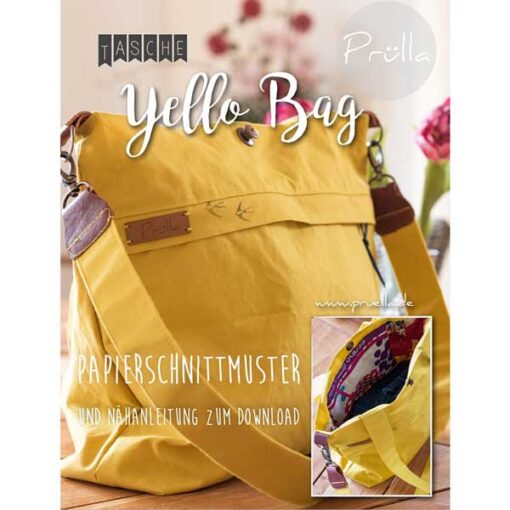 Papierschnittmuster Schultertasche "yello bag" - Prülla