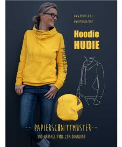 Papierschnittmuster Hoodie "Hudie" 34-46 - Prülla