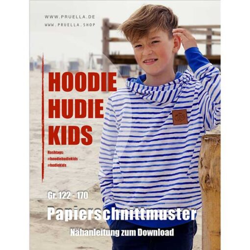 Papierschnittmuster Hoodie "Hudie Kids" 122-170 - Prülla