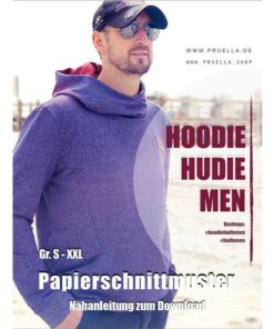 Papierschnittmuster Hoodie "Hudie Men" S-XXL - Prülla
