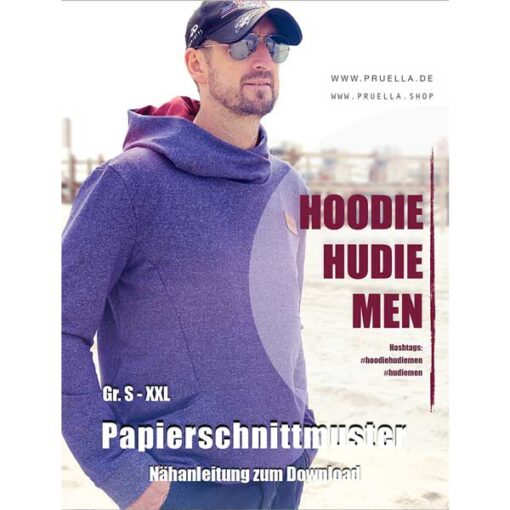 Papierschnittmuster Hoodie "Hudie Men" S-XXL - Prülla