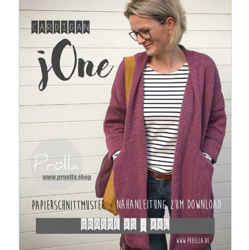 Papierschnittmuster "Cardigan jONE" XS-XXL - Prülla