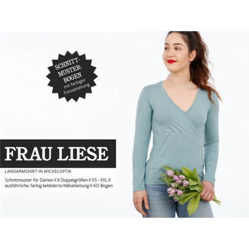 Papierschnittmuster "Frau Liese" Langarmschirt Gr 146 - 52 - Studio Schnittreif