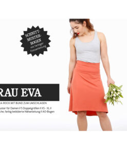 Papierschnittmuster "Frau Eva" Jerseyrock mit Krempelbund Gr 146 -48 - Studio Schnittreif
