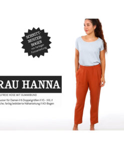 Papierschnittmuster "Frau Hanna" Hose mit Gummizug Gr 146 - 52 - Studio Schnittreif