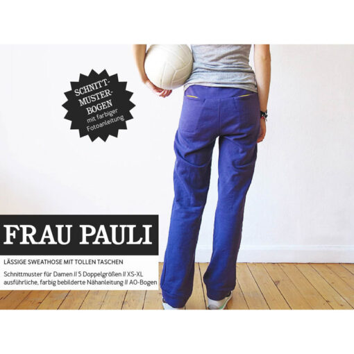 Papierschnittmuster "Frau Pauli" Sweathose mit Taschen Gr 146 - 48 - Studio Schnittreif