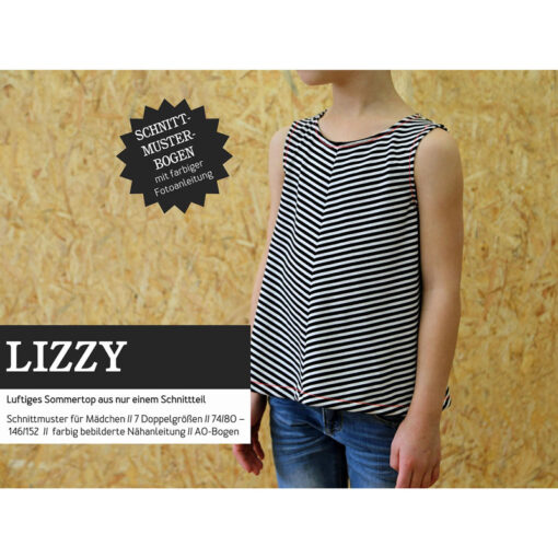 Papierschnittmuster "Lizzy" Mädchentop Gr 70-152 - Studio Schnittreif
