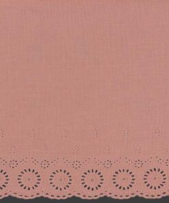 Double Gauze Border Stickerei - lachs