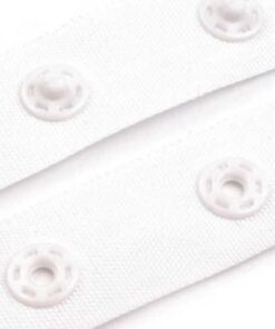 Druckknopfband weiss 18 mm