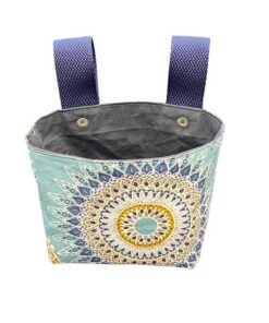 Lenkertäschli Mandala türkis / dunkelgrau