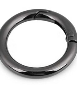 Ringkarabiner 38mm - nickel schwarz