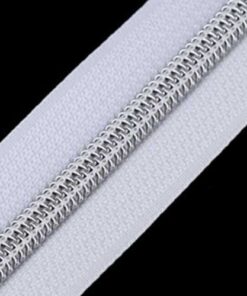 Reissverschluss 5 mm - weiss / silber