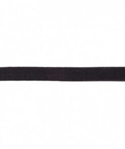 Baumwollflachkordel 20 mm - schwarz