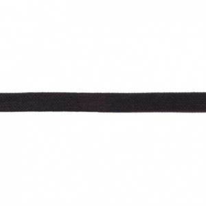 Baumwollflachkordel 20 mm - schwarz