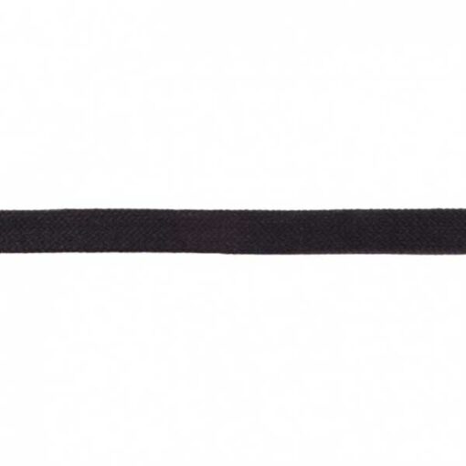 Baumwollflachkordel 20 mm - schwarz