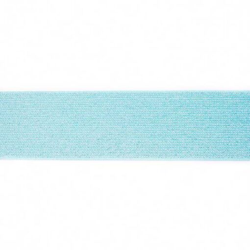 Gummiband 50 mm - mint Glitzer