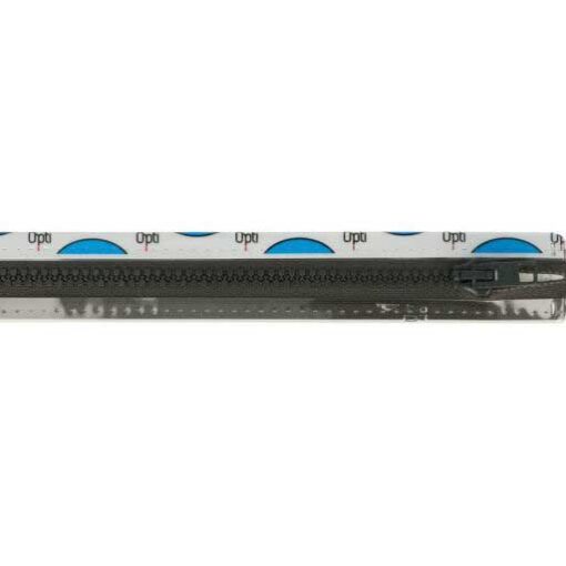 Krampenreissverschluss OPTI 5 mm - teilbar  - dunkelgrau 40 cm