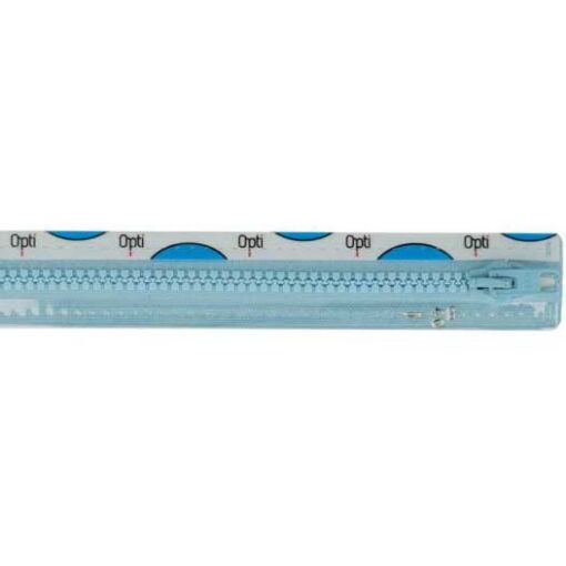 Krampenreissverschluss OPTI 5 mm - teilbar  - hellblau 30 cm