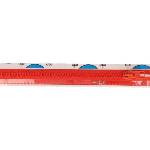 Krampenreissverschluss OPTI 5 mm - teilbar  - hellrot 30 cm